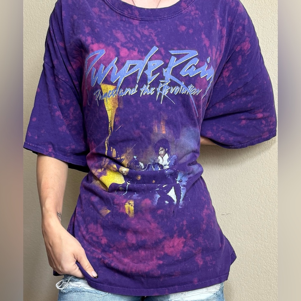 Purple Prince Purple Rain Graphic Short Sleeve Tee Tshirt 2XL